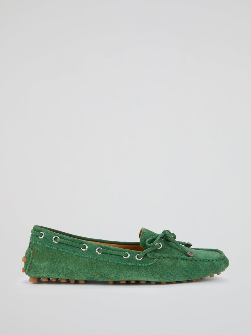 Green Suede Loafers