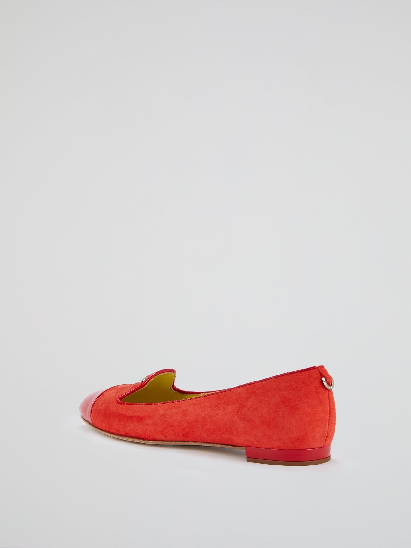 Orange Suede Ballet Flats