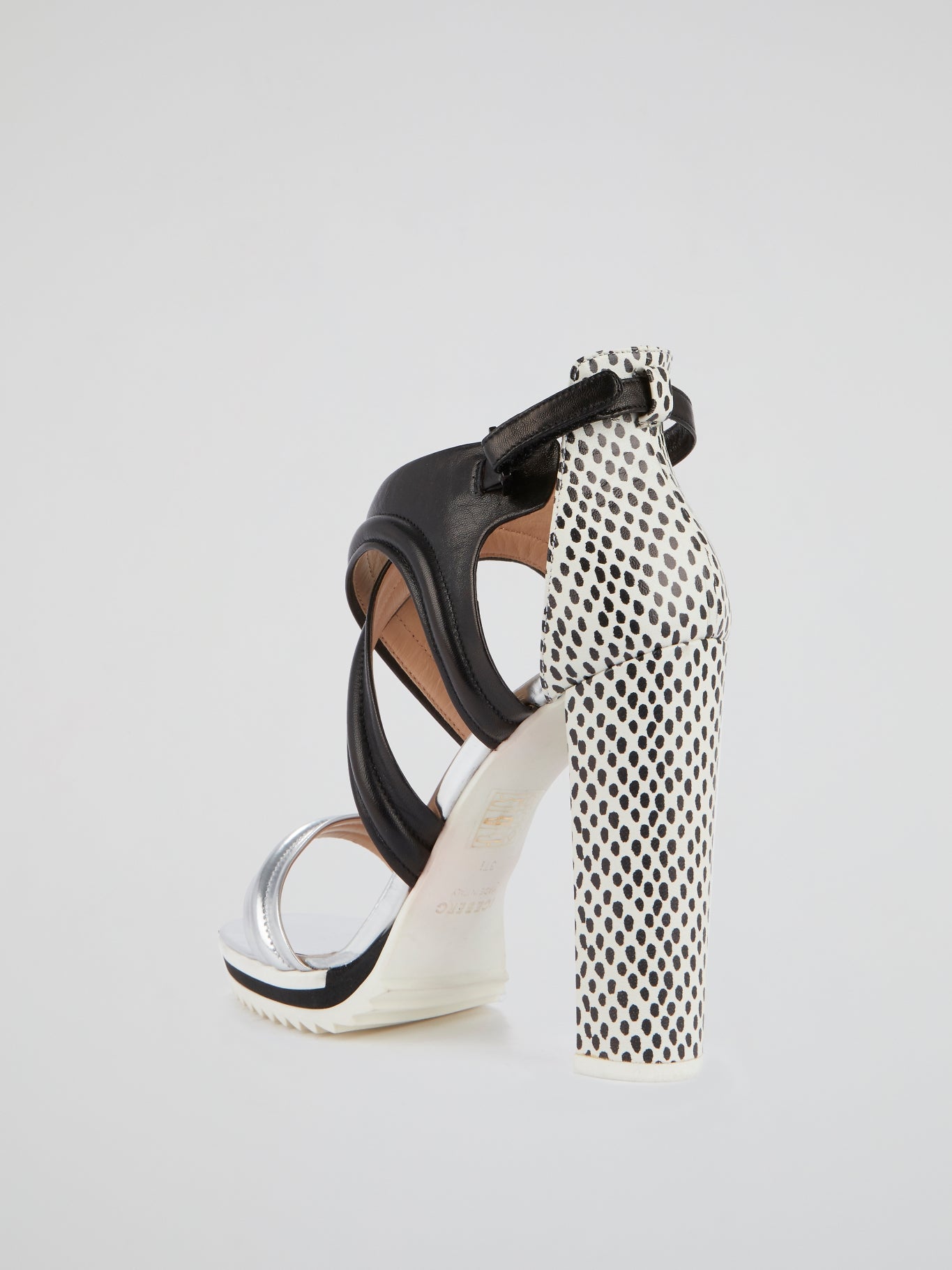 Block Heel Cage Sandals