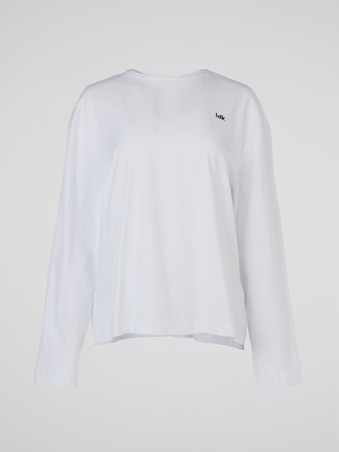 White Oversized Long Sleeve Top