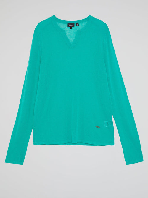 Turquoise Long Sleeve Top