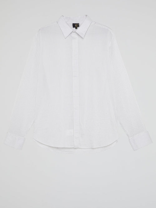 White Pinstripe Shirt