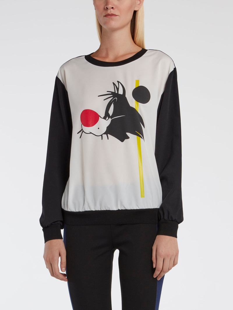 Colour Block Sylvester The Cat Top