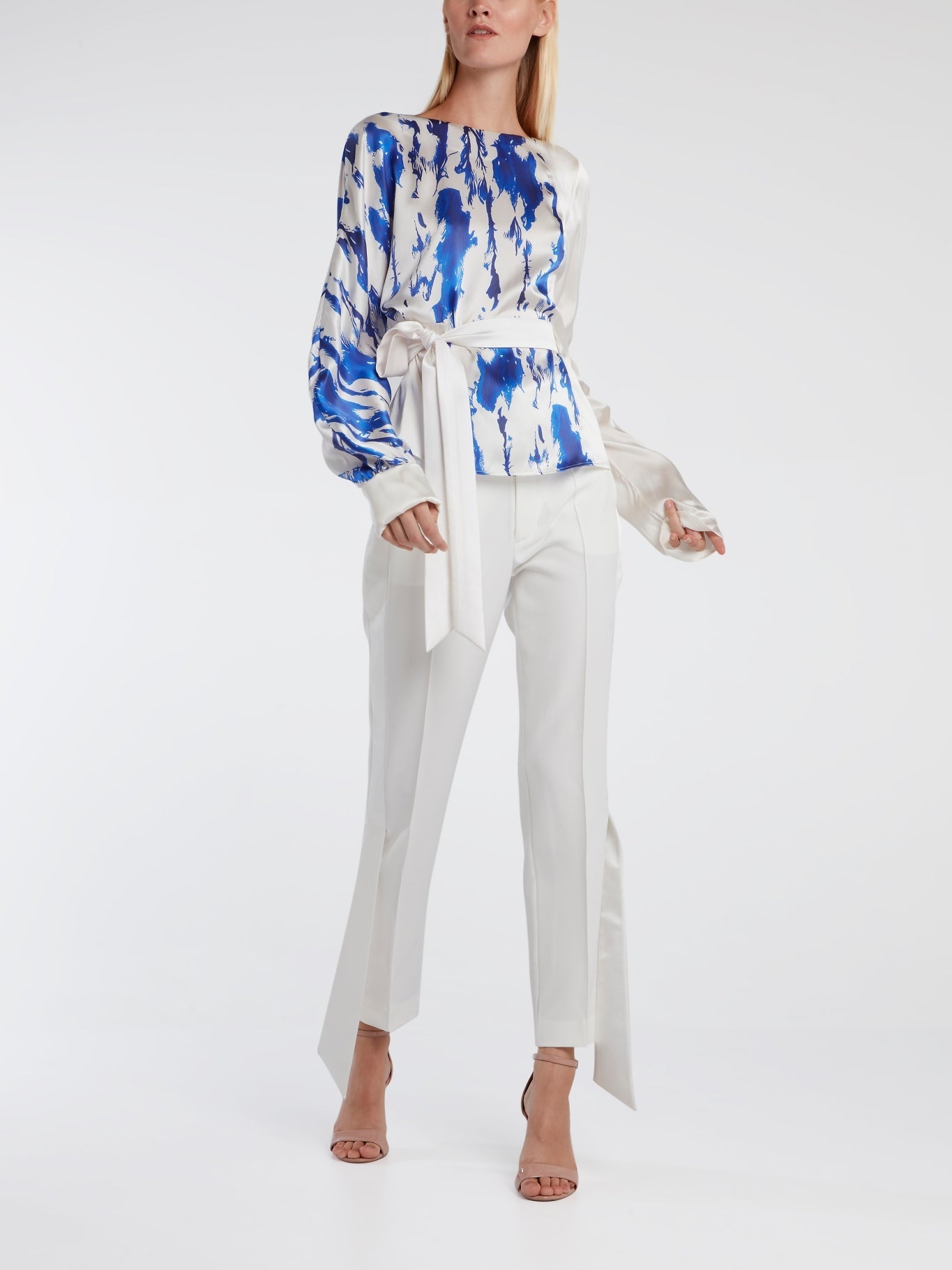 White Skinny Tux Pants