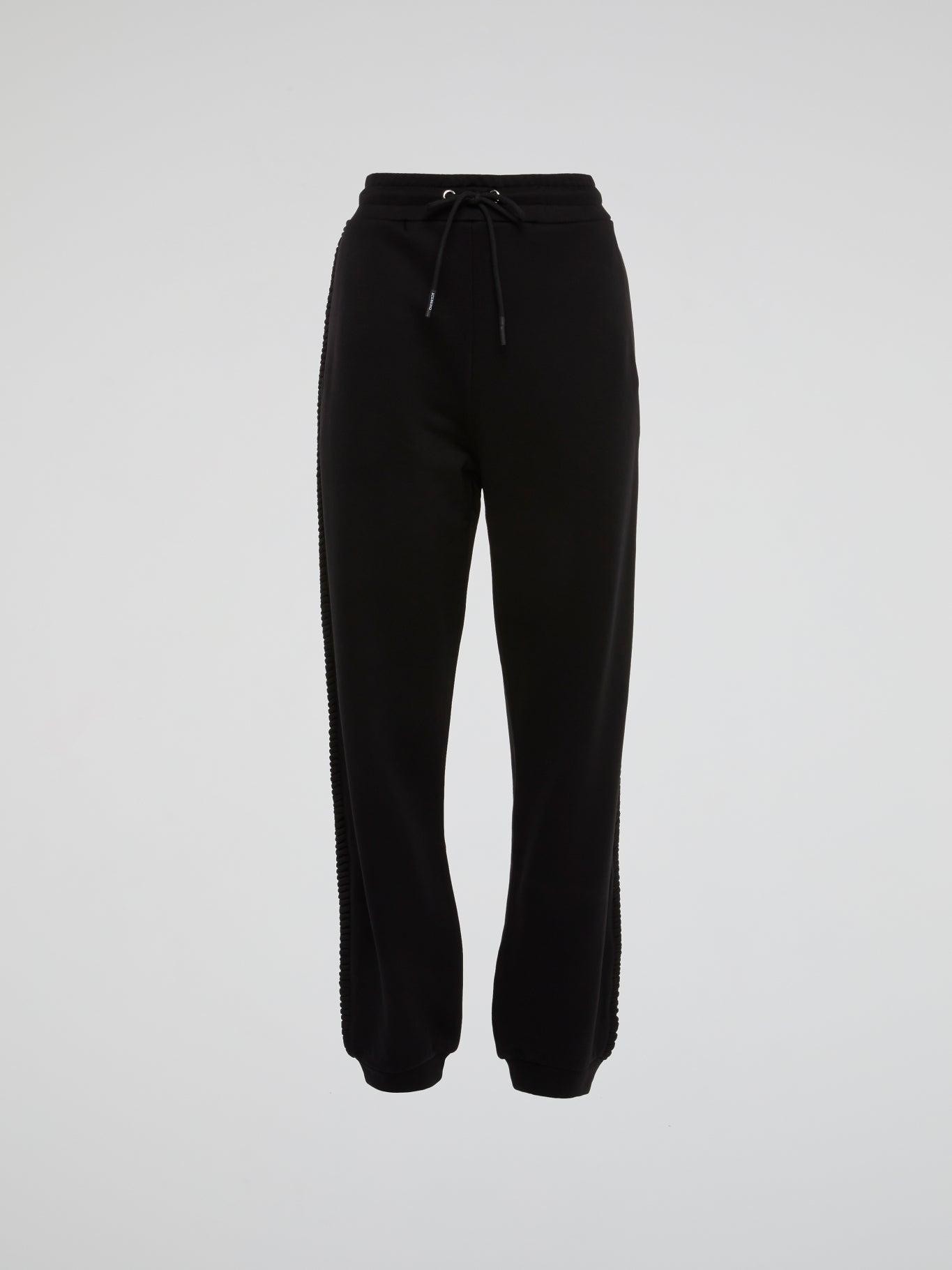 Black Side Detail Drawstring Track Pants