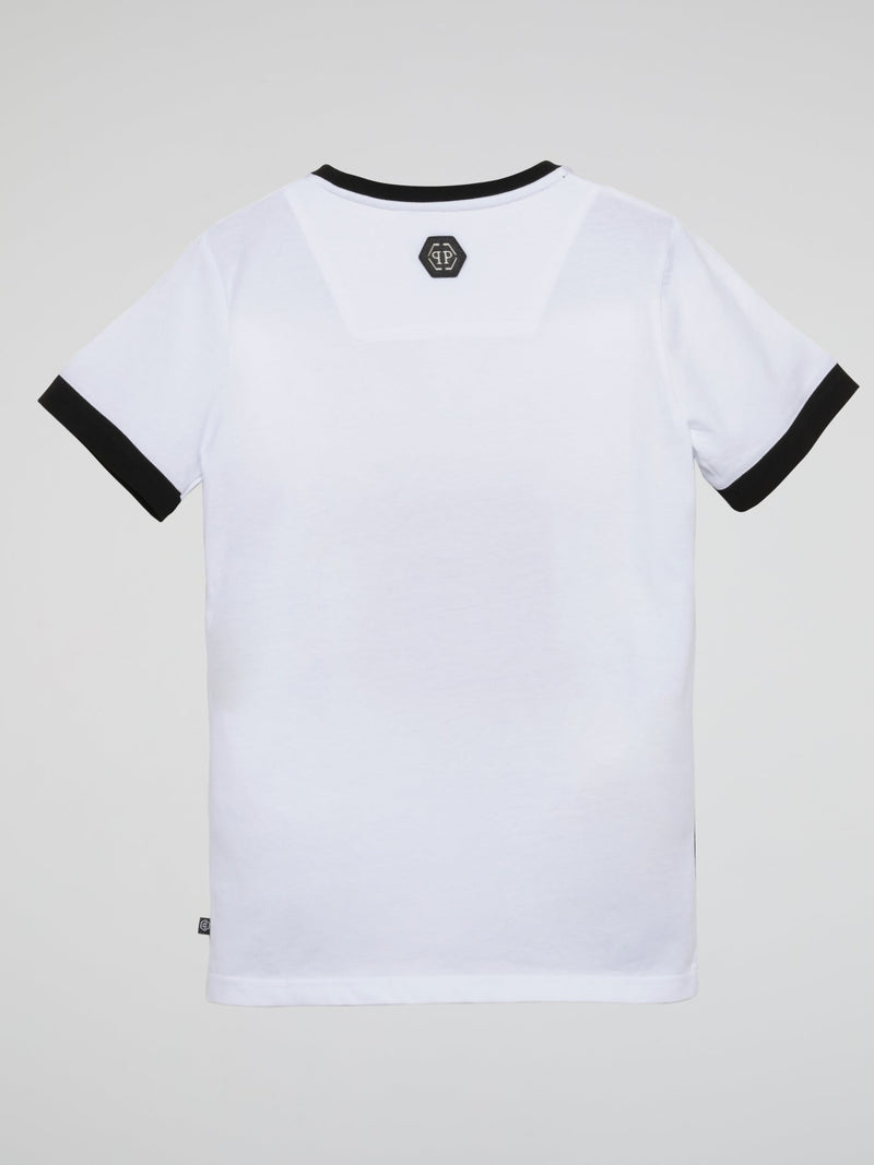 Black Contrast Panel T-Shirt (Kids)