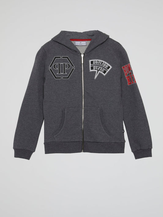 Grey Zip Up Sweatshirt (Kids)