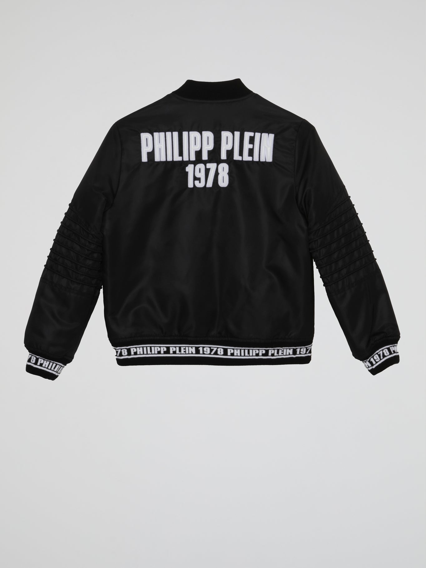 Black Logo Trim Bomber Jacket (Kids)