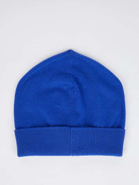 Blue Logo Cashmere Beanie