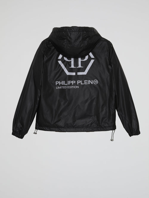 Black Drawstring Windbreaker (Kids)