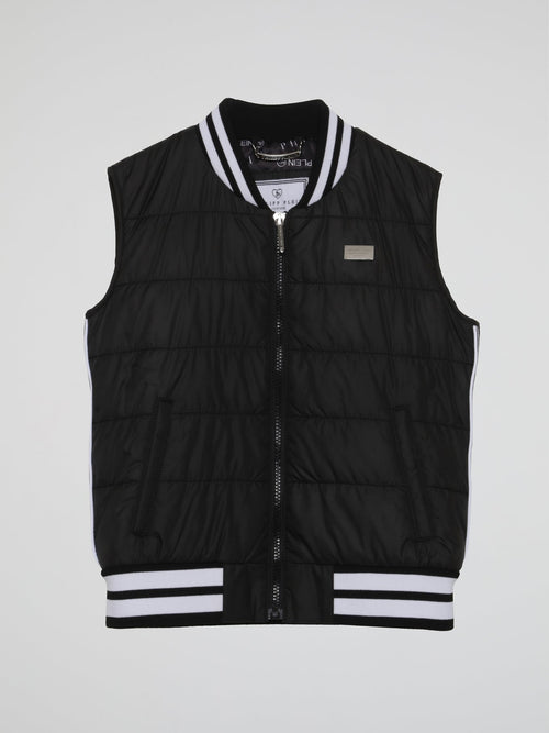 Black Quilted Nylon Vest (Kids)