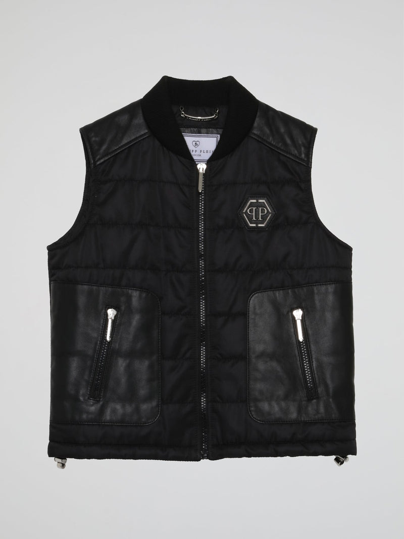 Black Quilted Short Vest (Kids)