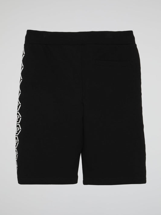 Black Logo Tape Jogging Shorts (Kids)