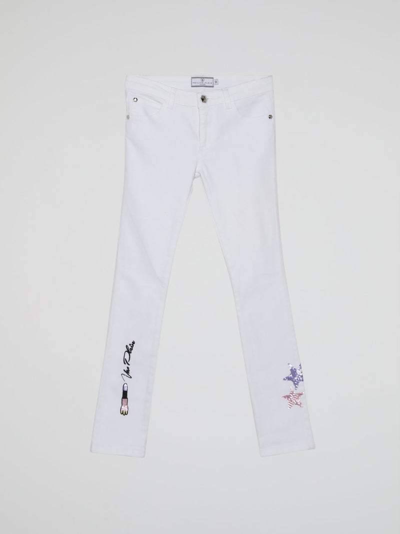 White Star Detail Jeans (Kids)