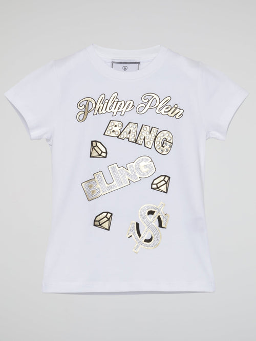 White Bang Bling Crewneck T-Shirt (Kids)