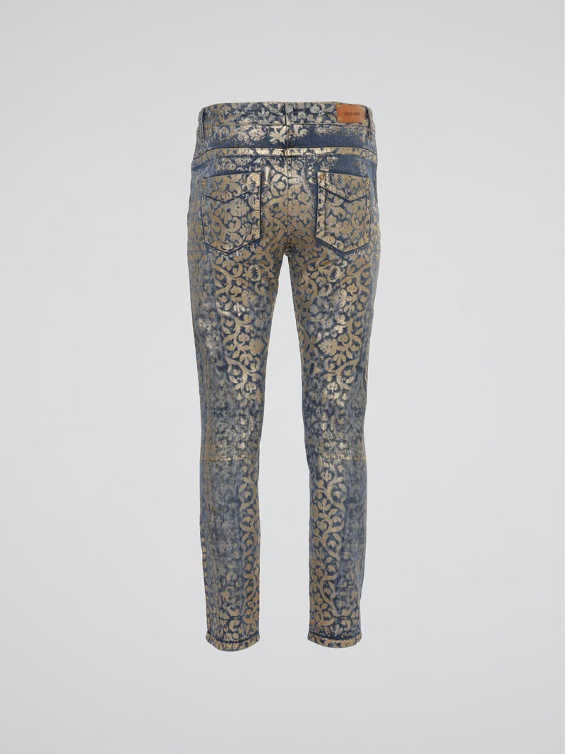 Baroque Print Jeans