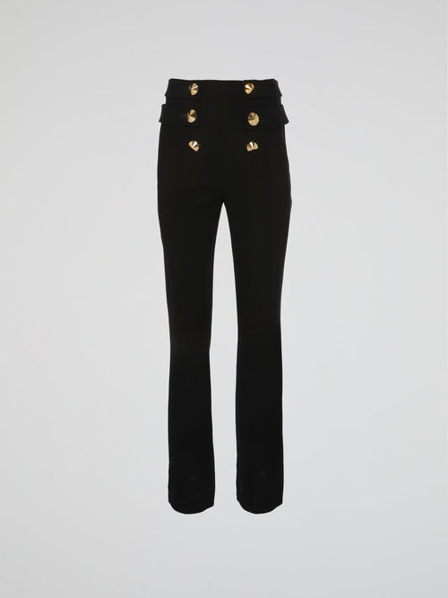 Black Sailor Button Pants