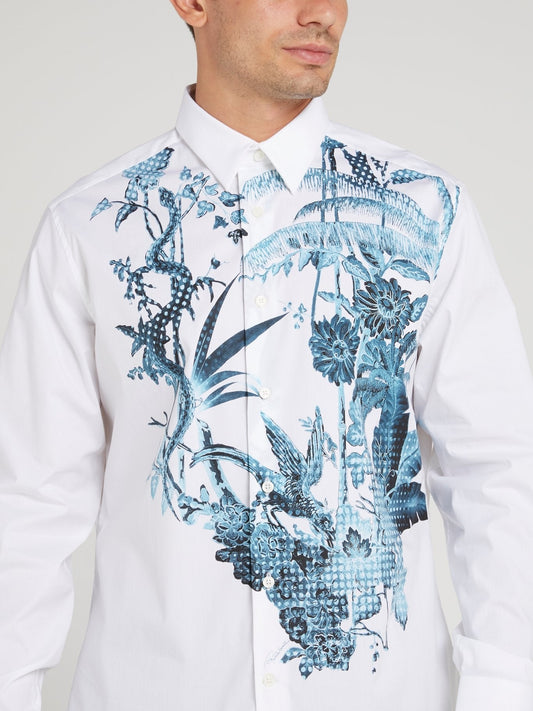 Flora and Fauna Printed Long Sleeve Shirt