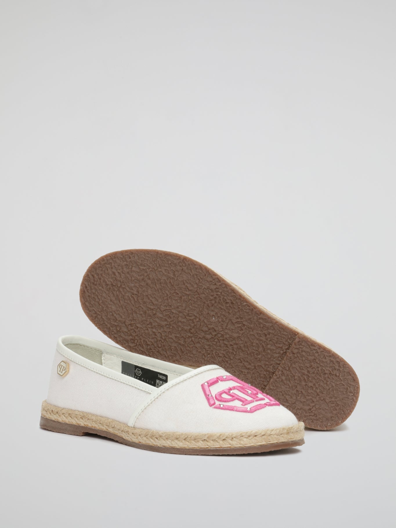 White Monogram Espadrilles (Kids)