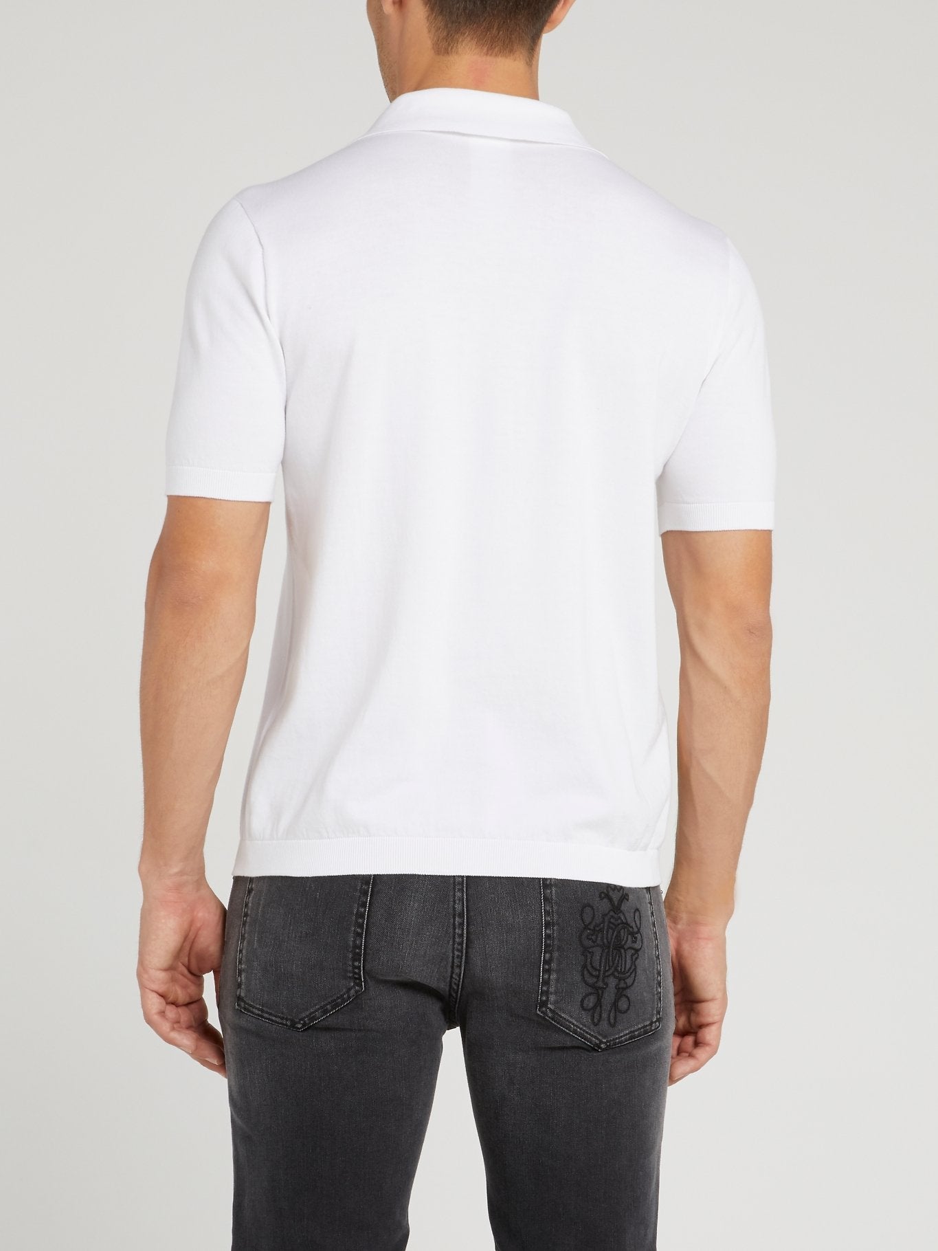 White Short Collared T-Shirt