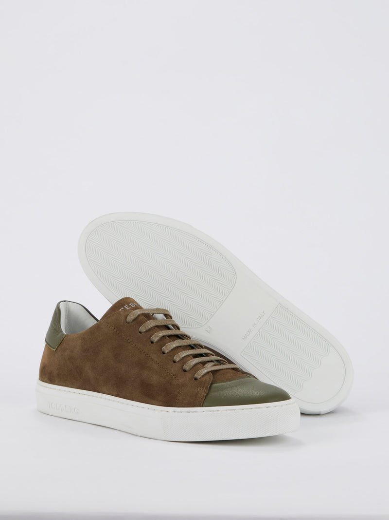 Brown Suede Low Top Sneakers